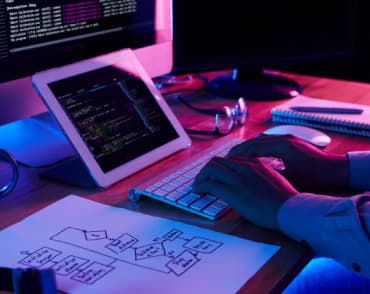 coding on tablet
